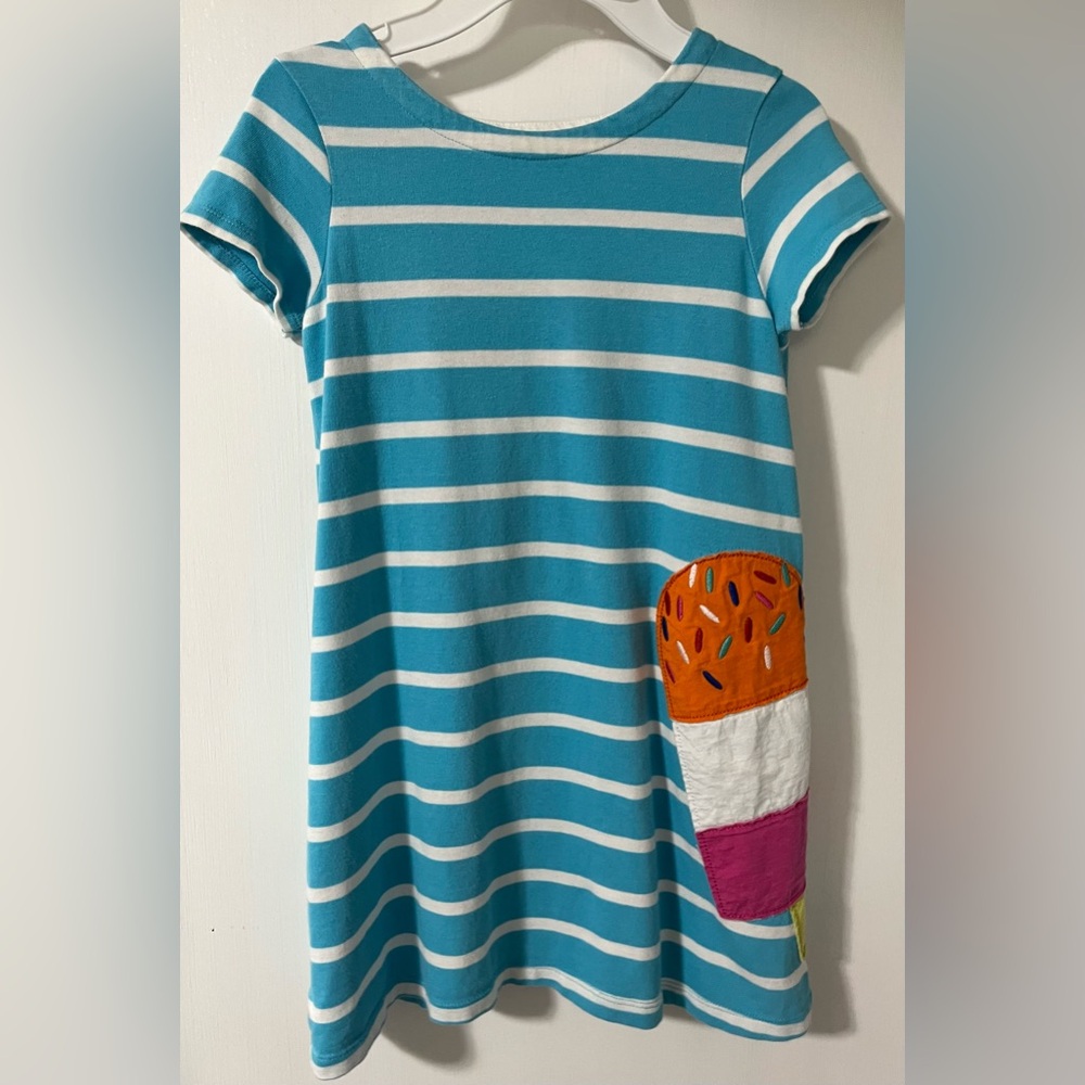 Mini Boden Girls Dress with Ice Cream Design